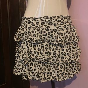 TORRID Leopard print ruffle mini skirt